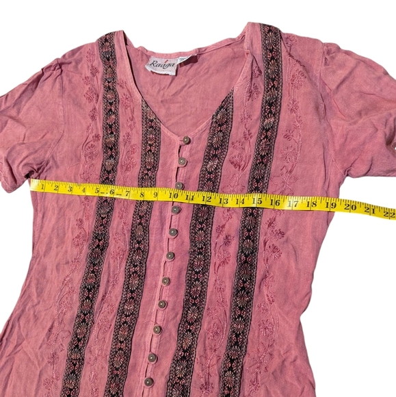 Raaga Embroidered Tunic Dress Boho Retro Vintage OS - Picture 6 of 8